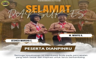 Dua Siswa SMPN 1 Kandat mengikuti Gladian Pimpinan Regu Penggalang 2024 di Kabupaten Kediri